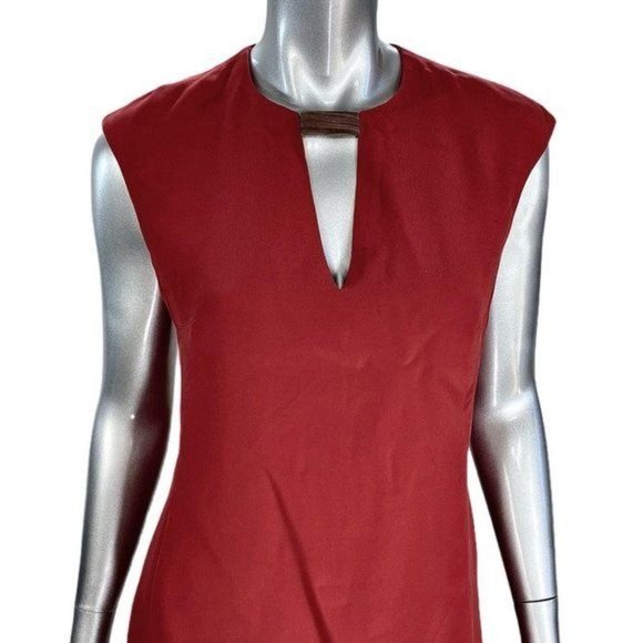 Ralph Lauren Black Label Silk Blend Red Sheath Dress 8 - Picture 3 of 6